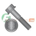 Newport Fasteners Grade 8, 1/4"-20 Flange Bolt, Black Phosphate Steel, 3 in L, 500 PK 269031